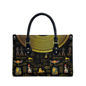 Ancient Egypt and Hieroglyphs Leather Bag