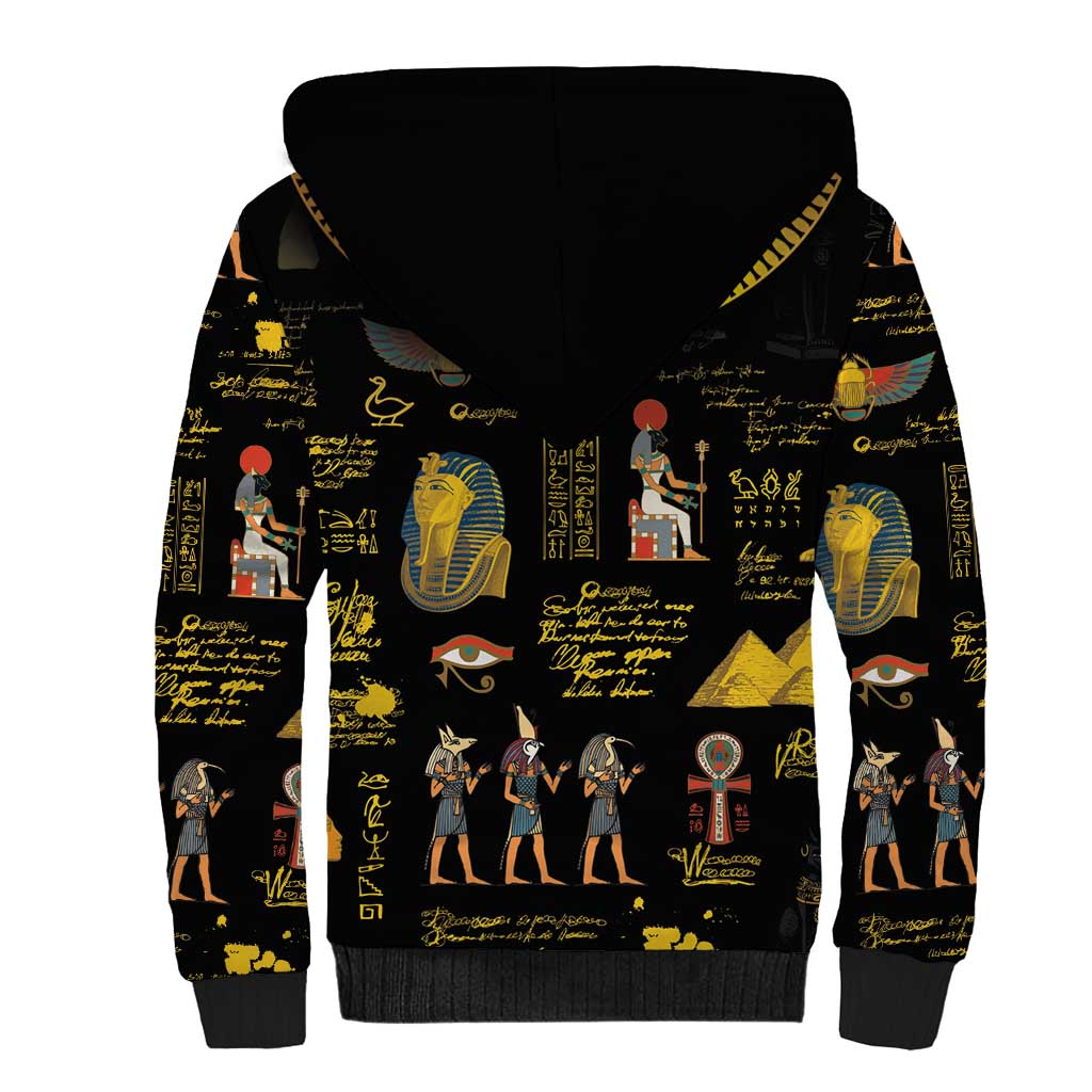 Ancient Egypt and Hieroglyphs Sherpa Hoodie
