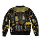 Ancient Egypt and Hieroglyphs Sleeve Zip Bomber Jacket