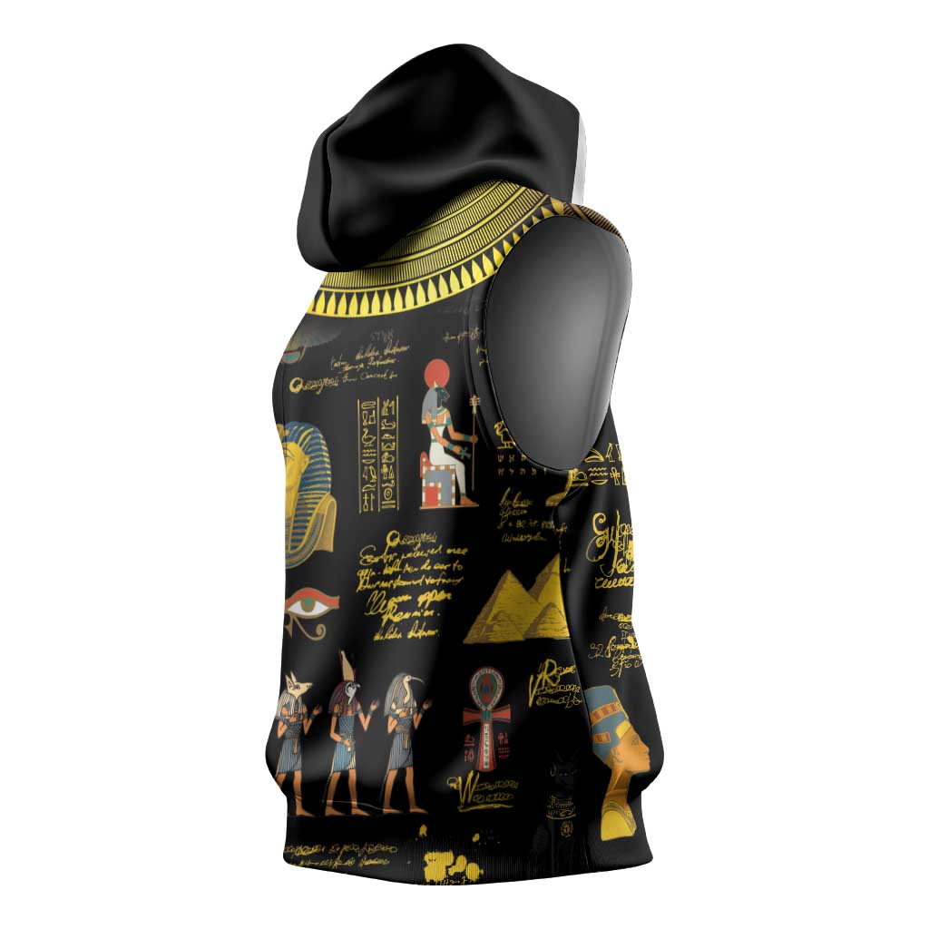 Ancient Egypt and Hieroglyphs Sleeveless Hoodie - African Pride