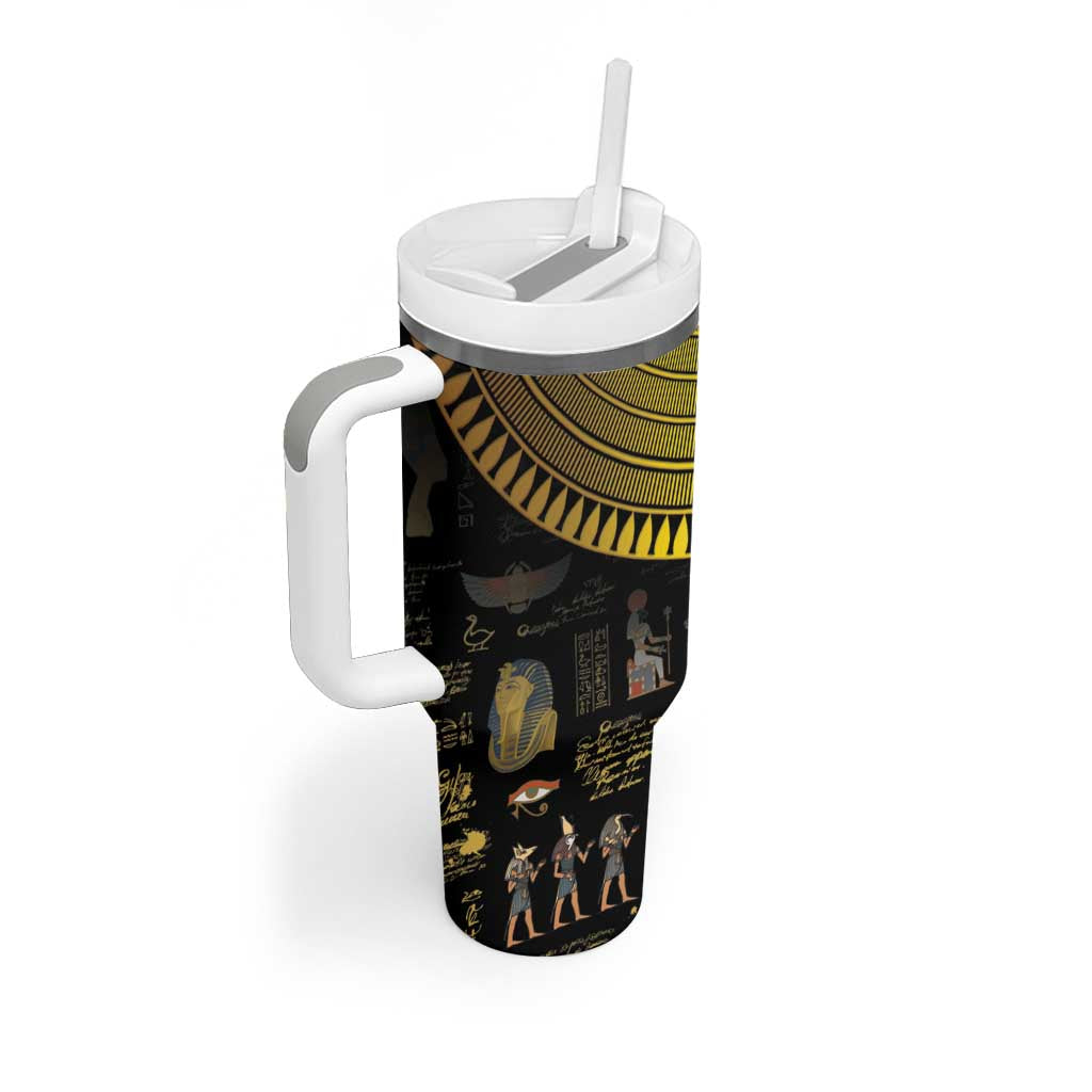 Ancient Egypt and Hieroglyphs Tumbler With Handle