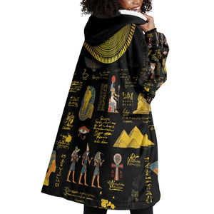 Ancient Egypt and Hieroglyphs Wearable Blanket Hoodie