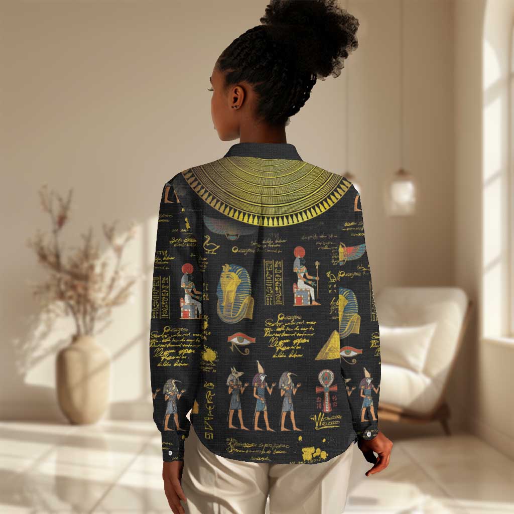 Ancient Egypt and Hieroglyphs Women Casual Shirt LT9