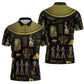 Ancient Egypt and Hieroglyphs Zipper Polo Shirt