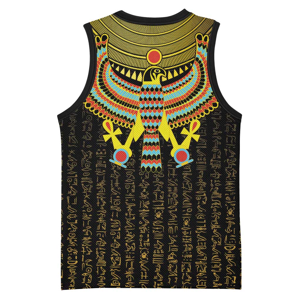 Ancient Egyptian Basketball Jersey Symbol of Horus The Falcon God - African Pride