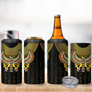 Ancient Egyptian 4 in 1 Can Cooler Tumbler Symbol of Horus The Falcon God