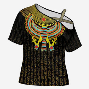 Ancient Egyptian Cross Shoulder Shirt Symbol of Horus The Falcon God