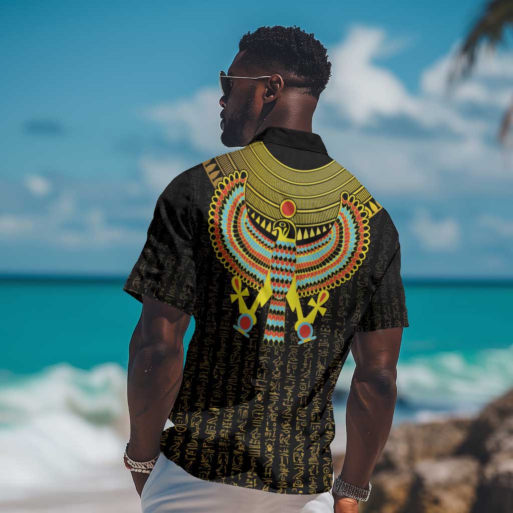 Ancient Egyptian Hawaiian Shirt Symbol of Horus The Falcon God