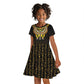 Ancient Egyptian Kid Short Sleeve Dress Symbol of Horus The Falcon God