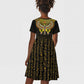 Ancient Egyptian Kid Short Sleeve Dress Symbol of Horus The Falcon God