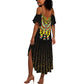 Ancient Egyptian Summer Maxi Dress Symbol of Horus The Falcon God