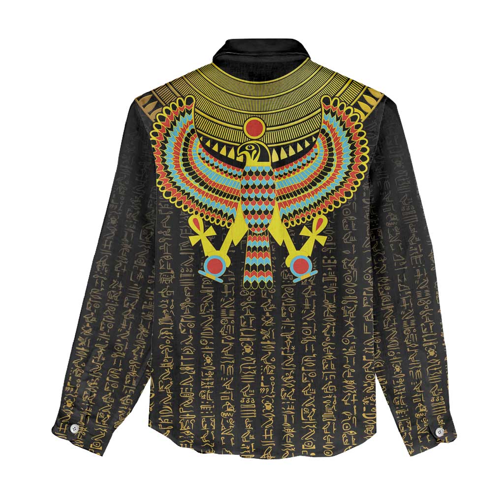 Ancient Egyptian Women Casual Shirt Symbol of Horus The Falcon God LT9