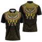 Ancient Egyptian Zipper Polo Shirt Symbol of Horus The Falcon God