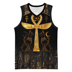 Ankh with Eye of Horus Basketball Jersey Ancient Egypt Culture - African Pride