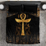 Ankh with Eye of Horus Bedding Set Ancient Egypt Culture