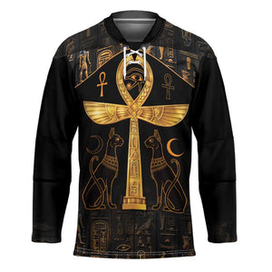 Ankh with Eye of Horus Hockey Jersey Ancient Egypt Culture