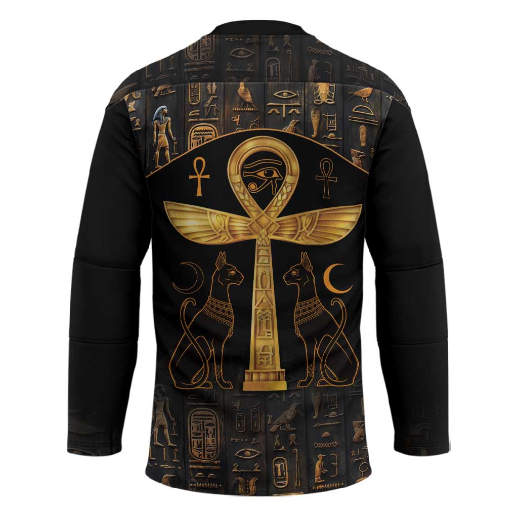 Ankh with Eye of Horus Hockey Jersey Ancient Egypt Culture