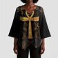 Ankh with Eye of Horus Kimono Sleeve Blouse Ancient Egypt Culture