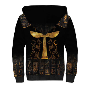 Ankh with Eye of Horus Sherpa Hoodie Ancient Egypt Culture