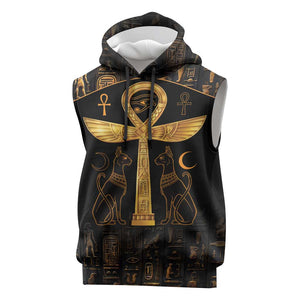 Ankh with Eye of Horus Sleeveless Hoodie Ancient Egypt Culture - African Pride
