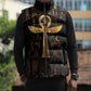 Ankh with Eye of Horus Sleeveless Puffer Jacket Ancient Egypt Culture