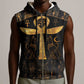 Ankh with Eye of Horus Sleeveless Zip Hoodie Ancient Egypt Culture - African Pride