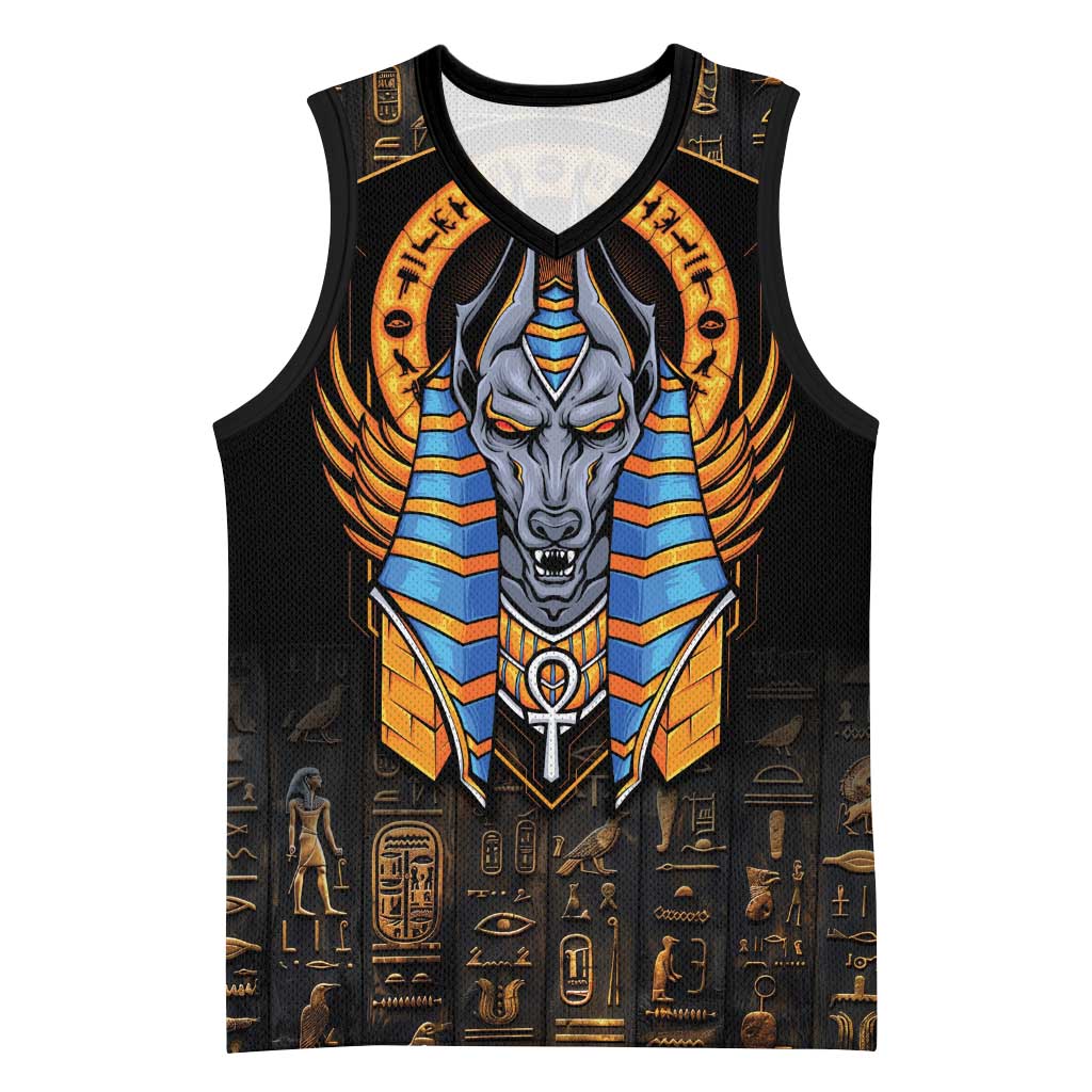 Egyptian Anubis Basketball Jersey Ancient Egypt Culture - African Pride