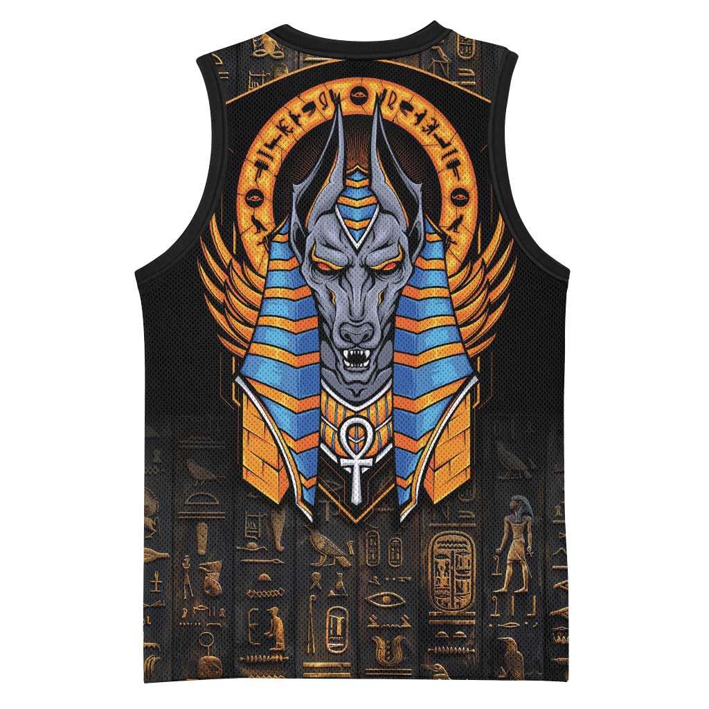 Egyptian Anubis Basketball Jersey Ancient Egypt Culture - African Pride