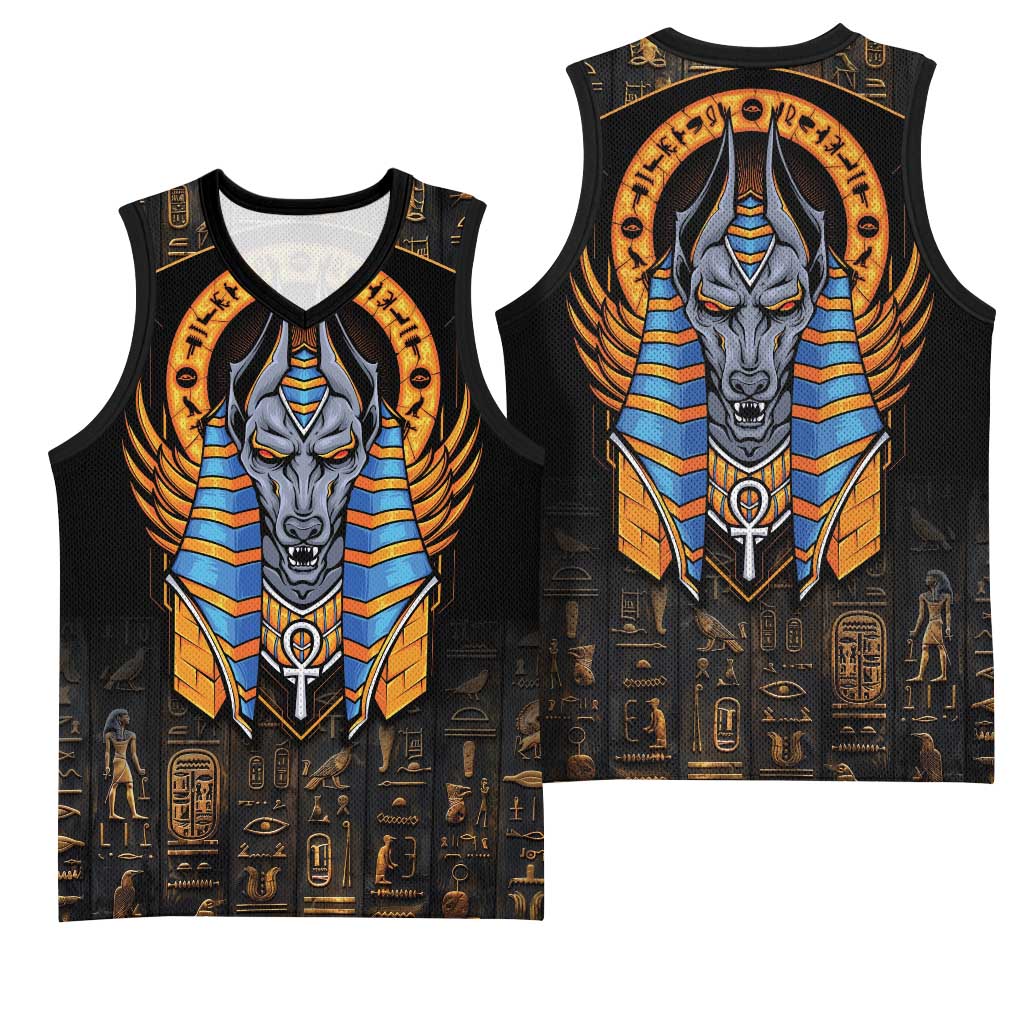 Egyptian Anubis Basketball Jersey Ancient Egypt Culture - African Pride