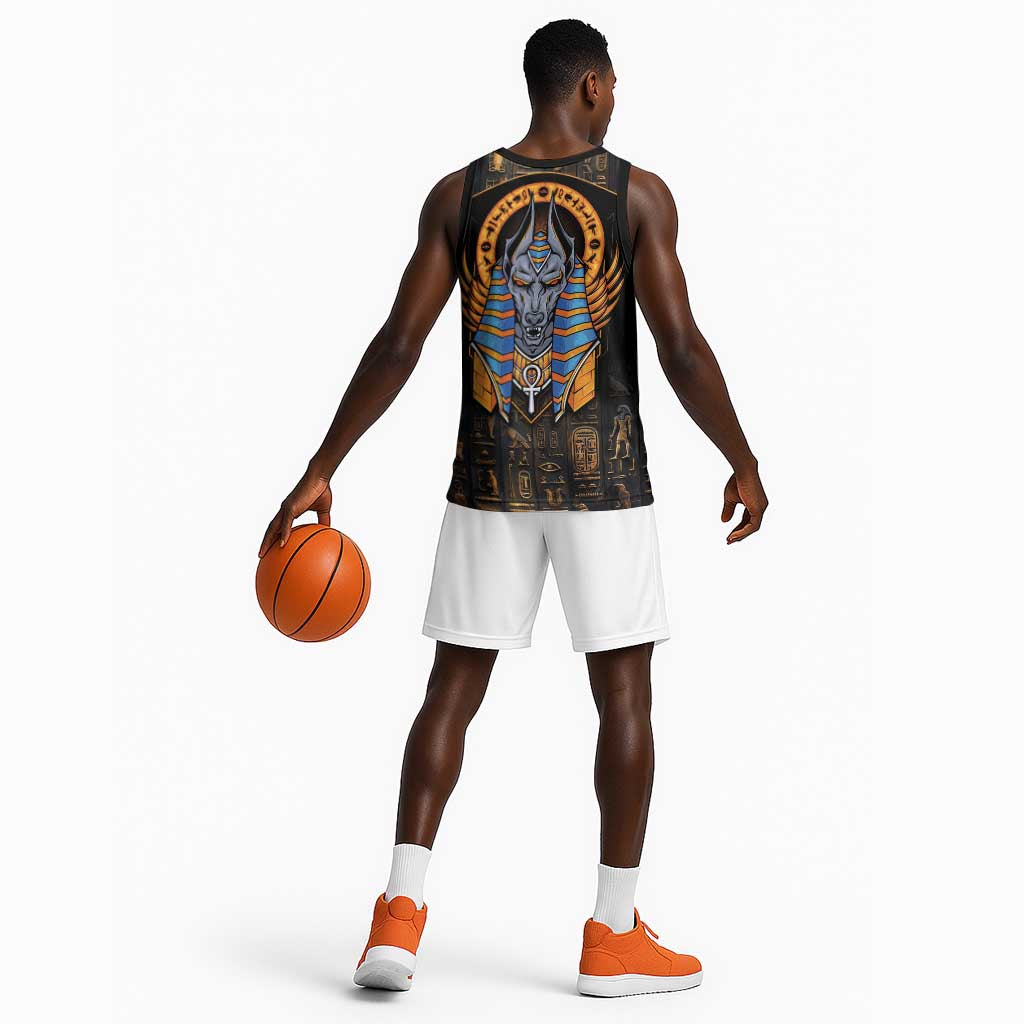 Egyptian Anubis Basketball Jersey Ancient Egypt Culture - African Pride