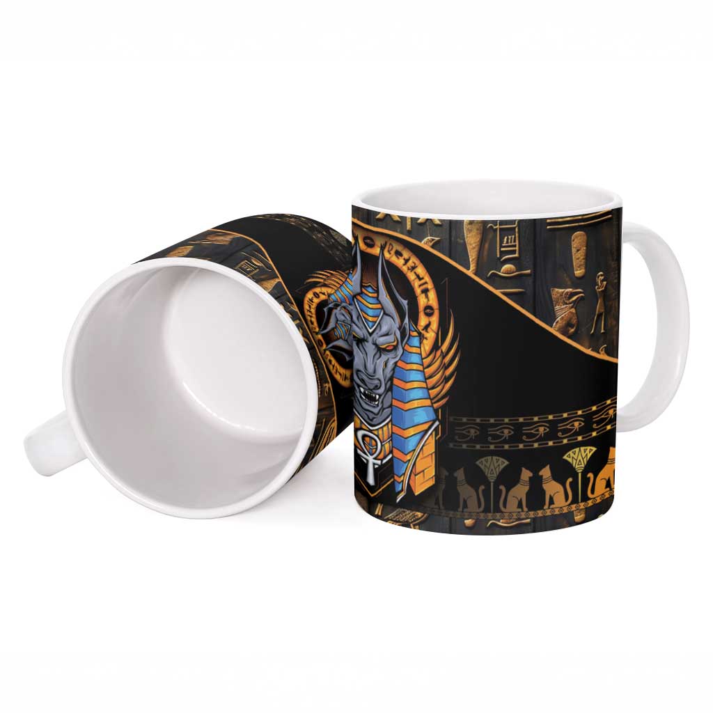 Egyptian Anubis Ceramic Mug Ancient Egypt Culture