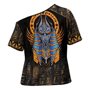 Egyptian Anubis Cross Shoulder Shirt Ancient Egypt Culture