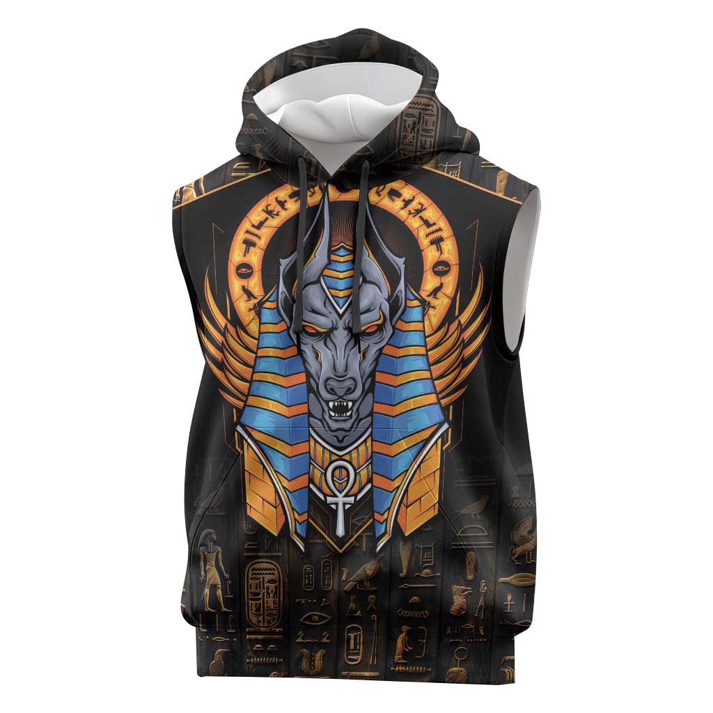 Egyptian Anubis Sleeveless Hoodie Ancient Egypt Culture - African Pride