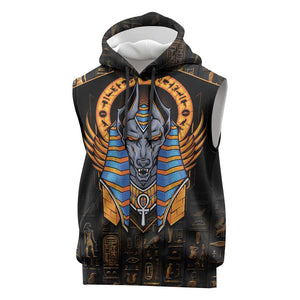 Egyptian Anubis Sleeveless Hoodie Ancient Egypt Culture - African Pride