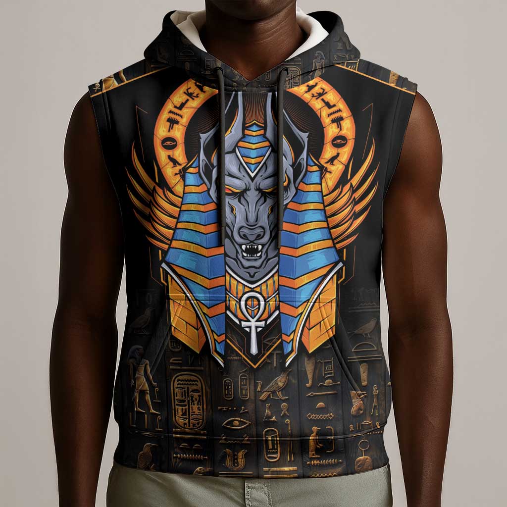 Egyptian Anubis Sleeveless Hoodie Ancient Egypt Culture - African Pride