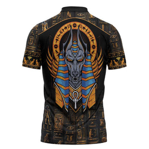Egyptian Anubis Zipper Polo Shirt Ancient Egypt Culture