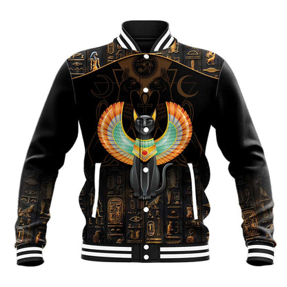 Winged Egypt Cats Baseball Jacket Ancient Egypt Culture LT9
