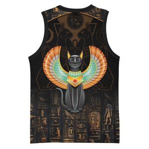 Winged Egypt Cats Basketball Jersey Ancient Egypt Culture - African Pride