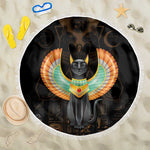 Winged Egypt Cats Beach Blanket Ancient Egypt Culture