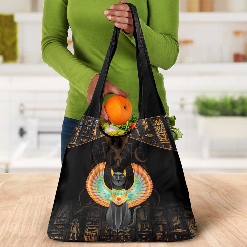 Winged Egypt Cats Grocery Bag Ancient Egypt Culture