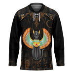 Winged Egypt Cats Hockey Jersey Ancient Egypt Culture