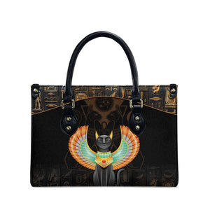 Winged Egypt Cats Leather Bag Ancient Egypt Culture