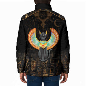Winged Egypt Cats Padded Jacket Ancient Egypt Culture
