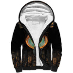 Winged Egypt Cats Sherpa Hoodie Ancient Egypt Culture