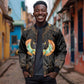 Winged Egypt Cats Sleeve Zip Bomber Jacket Ancient Egypt Culture