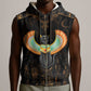 Winged Egypt Cats Sleeveless Zip Hoodie Ancient Egypt Culture - African Pride