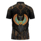 Winged Egypt Cats Zipper Polo Shirt Ancient Egypt Culture