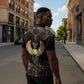 Winged Egypt Cats Zipper Polo Shirt Ancient Egypt Culture
