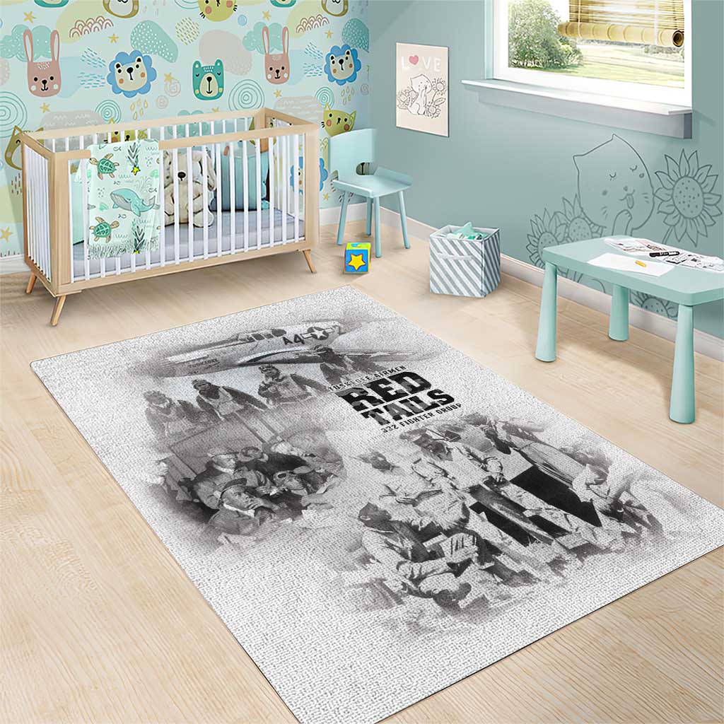 Tuskegee Airmen 332nd Fighter Group Area Rug The First to Fly with Honor - African Pride