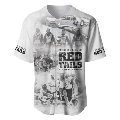 Tuskegee Airmen 332nd Fighter Group Baseball Jersey The First to Fly with Honor - African Pride